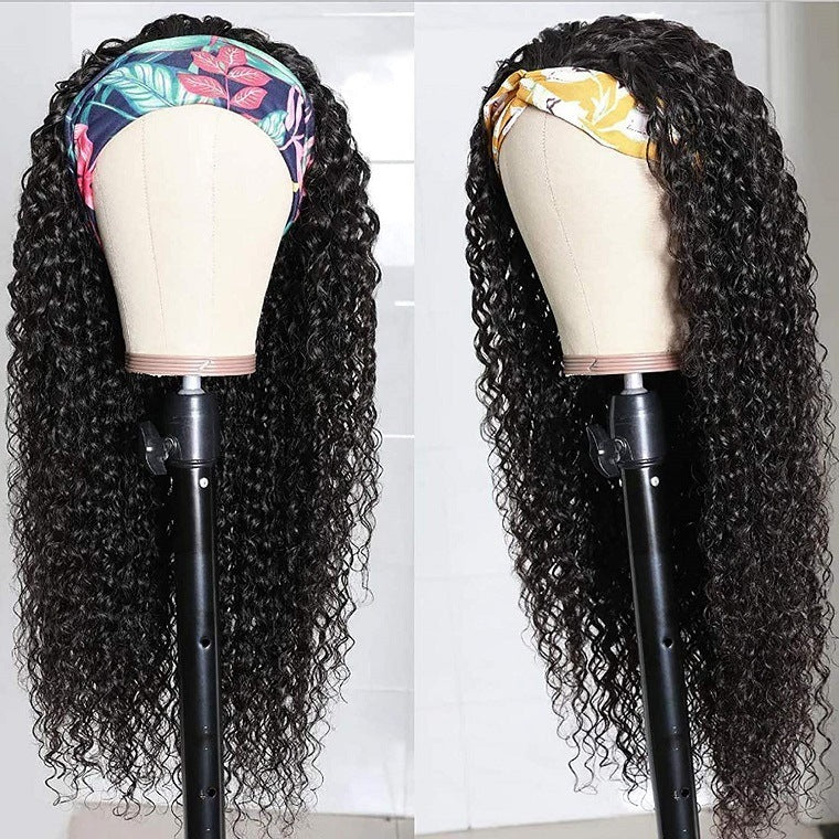 Europe,America,African Small Curly Hair Black Fluffy Chemical Fiber Hair With Wig Headgear