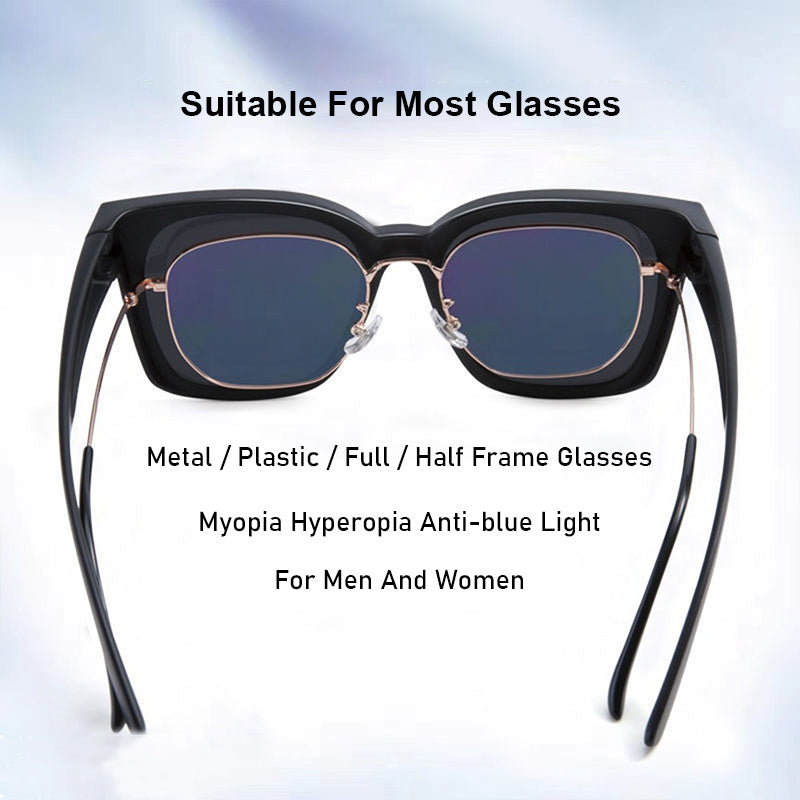 Summer Driving Sun Protection Polarized Light One Mirror Dual Use Anti Glare Trendy Sunglasses