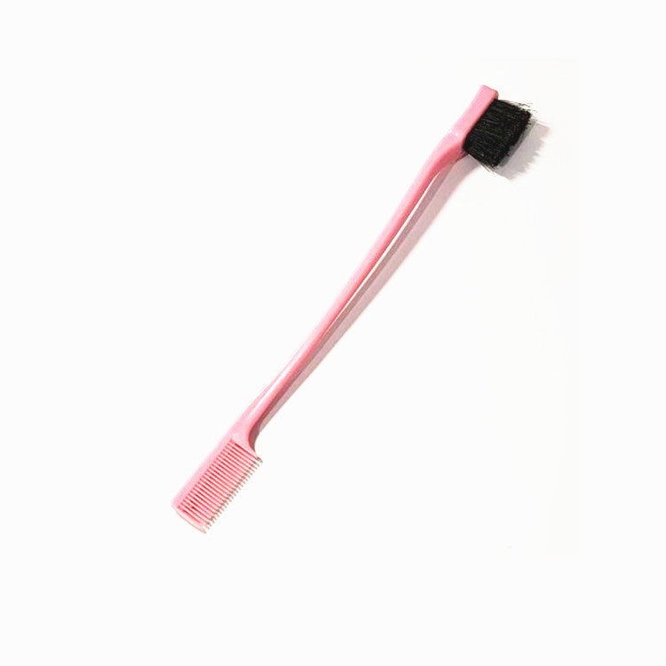 Beauty Double Side Edge Control Hair Comb Hair Brush Eyebrow Brush Hair Styling Salon Hair Accessories Random Color