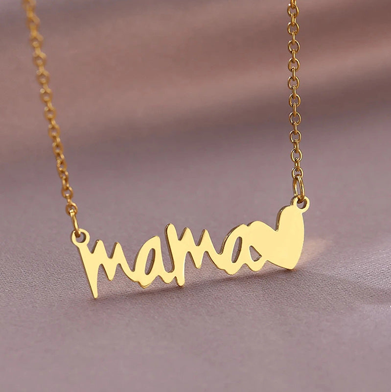 Stainless Steel Letter Necklace Bracelet Jewelry