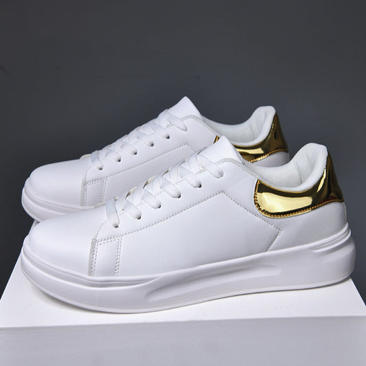 White Shoes Leather Waterproof Leisure Sneaker