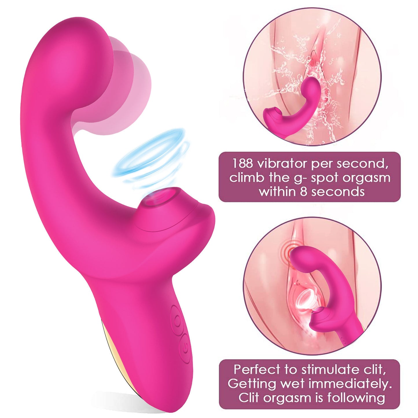 G-spot Massage Finger Button Multi-frequency Sucking Massager