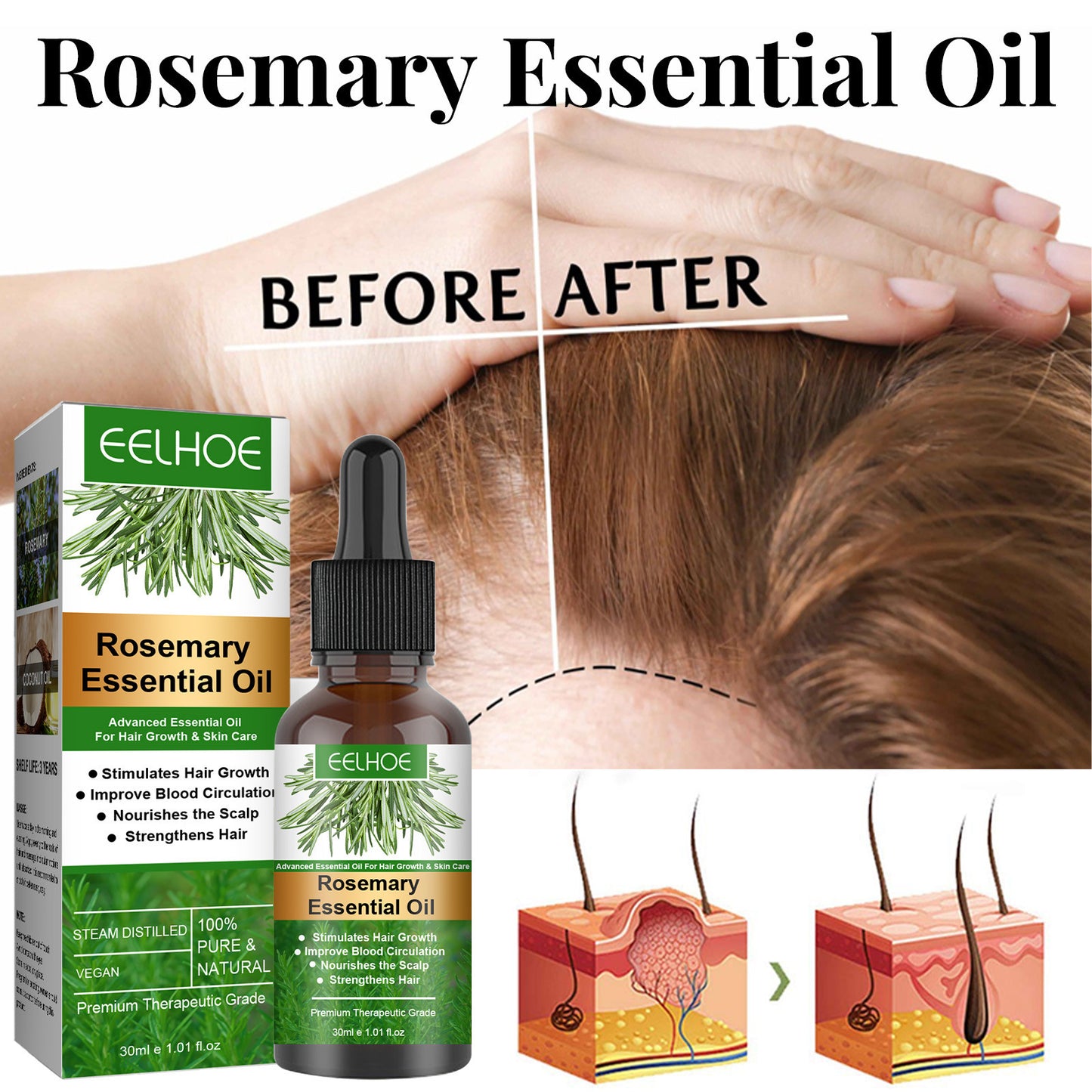 Rosemary Anti-Breakage Nourishing Hair Care Oil